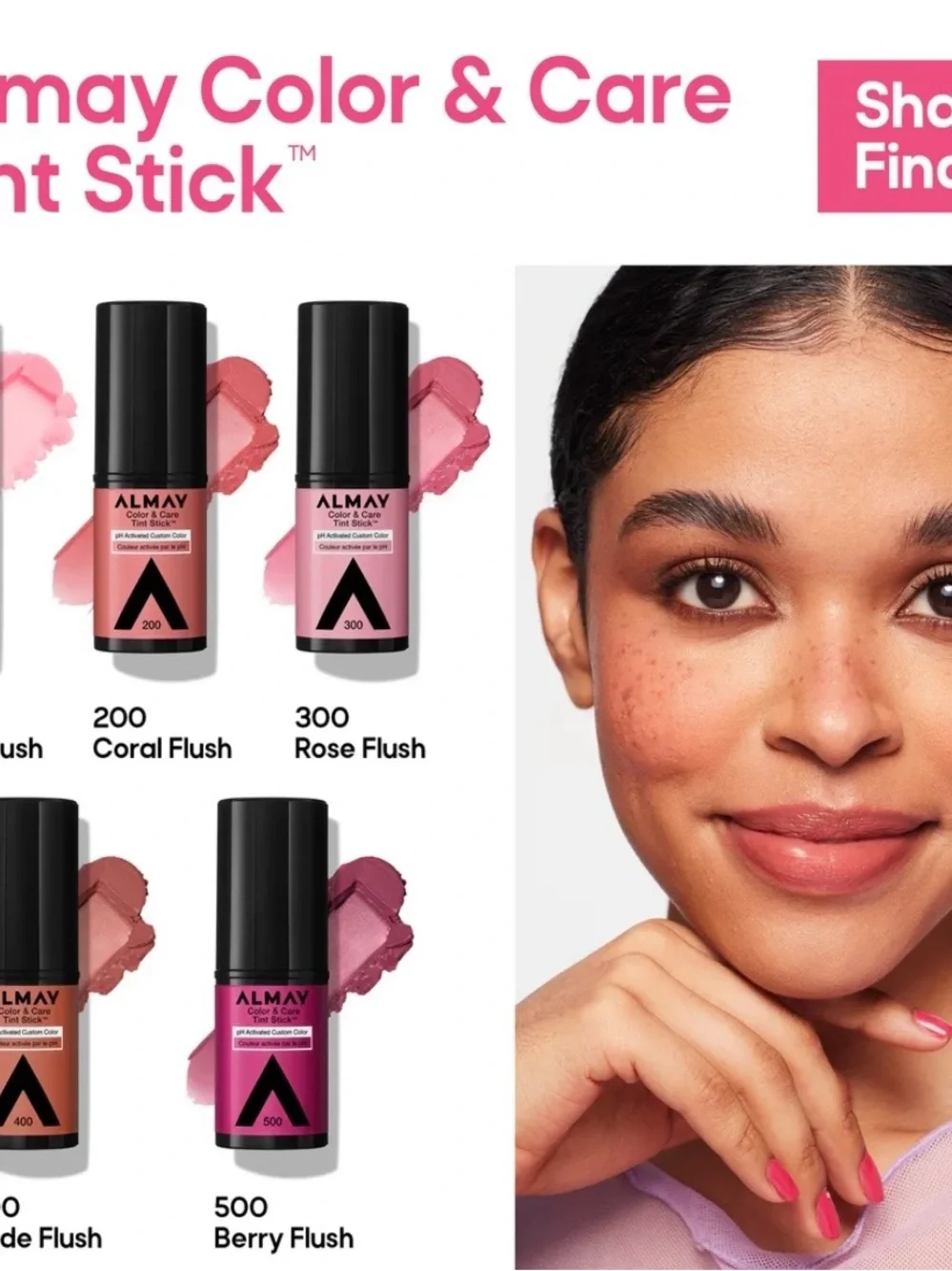 ONE NEW Almay Color & Care Tint Stick - 100  ph activated custom color NEW